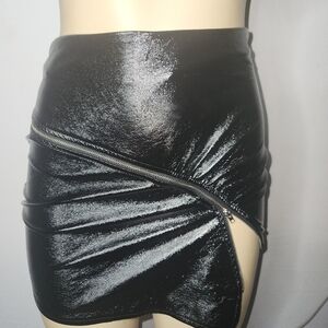 Shein faux leather mini skirt